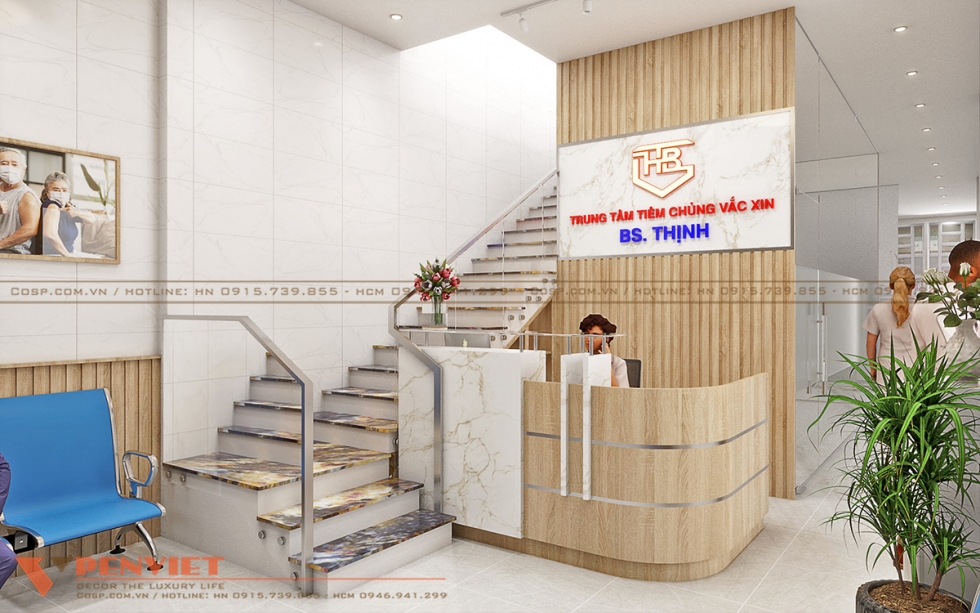 Hệ thống logo và tên thương hiệu trung tâm tiêm chủng Vacxin Bs.Thịnh